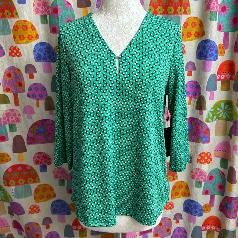 Jones New York 3/4 Sleeve Blouse. PM. NWT - Picture 1 of 10